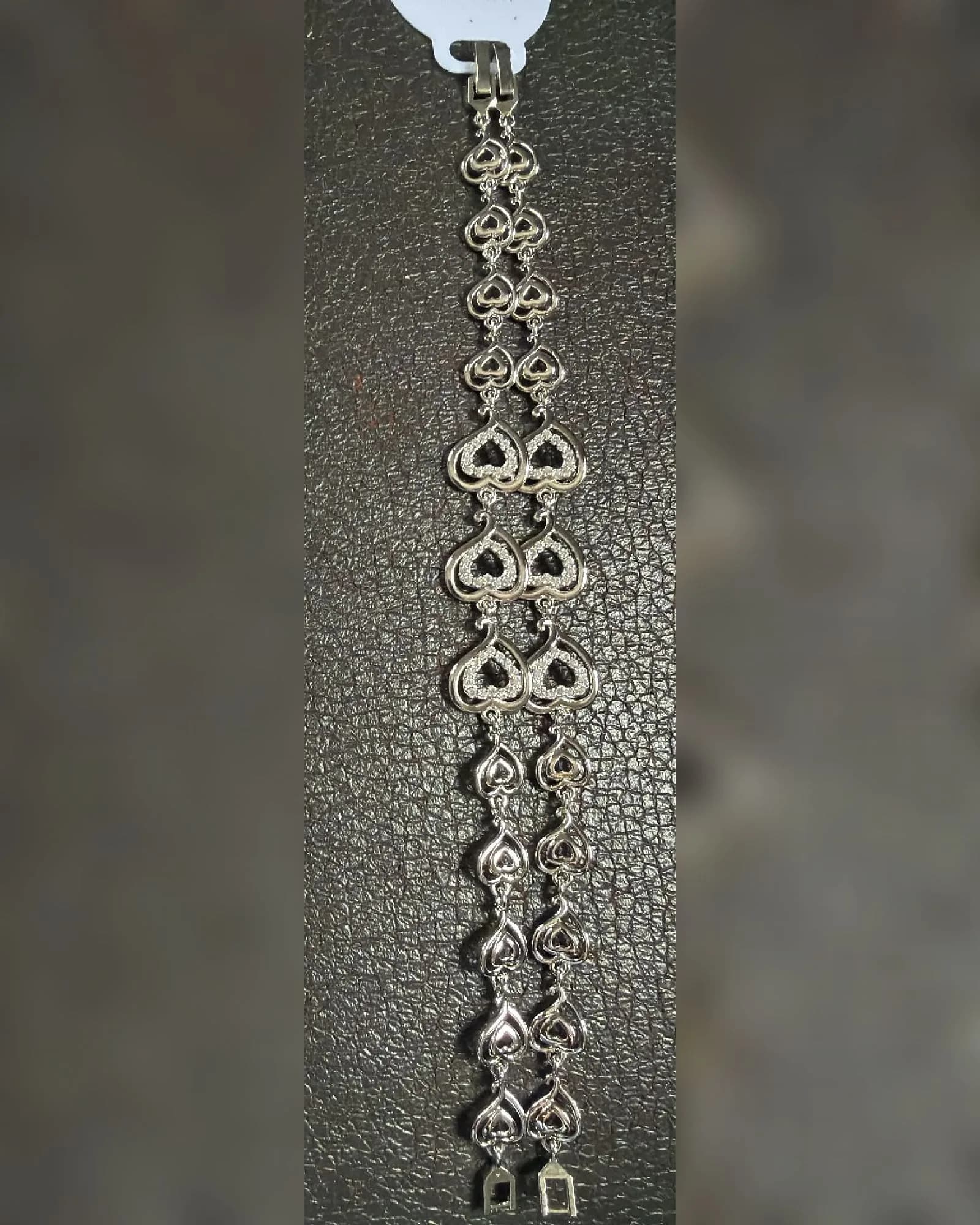 Silver Heart-Link Bracelet
