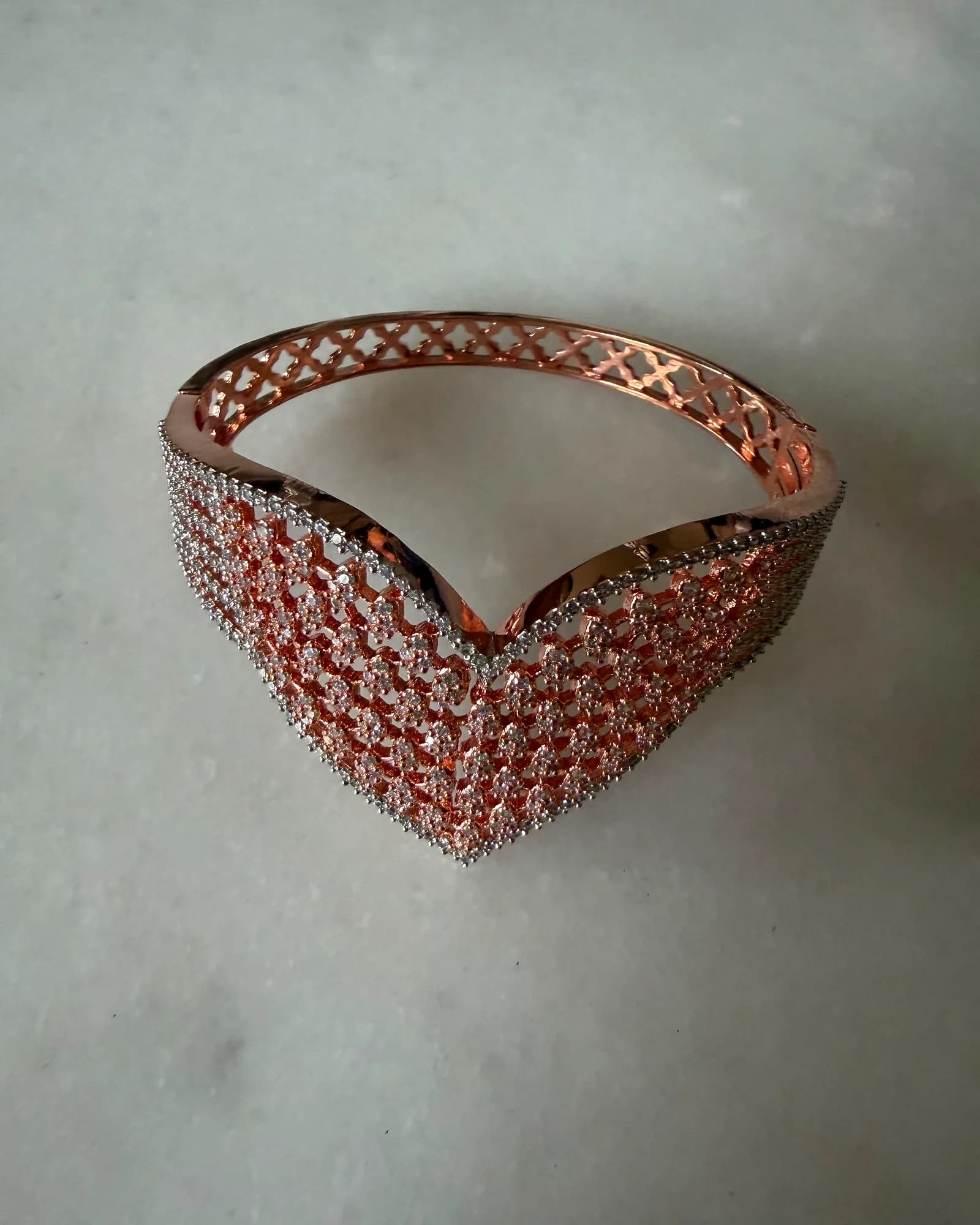 Rose Gold Chevron Cuff