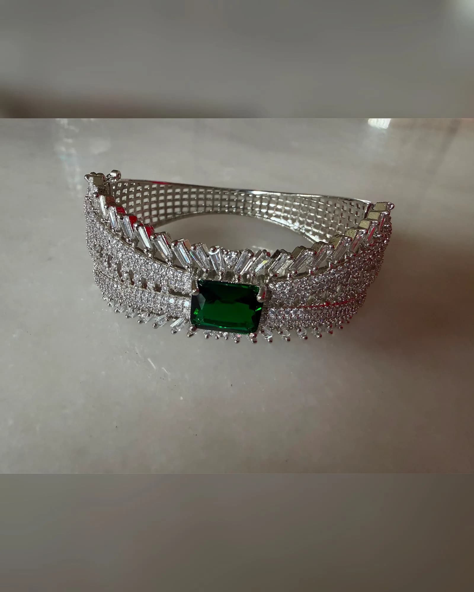 Emerald Statement Bangle