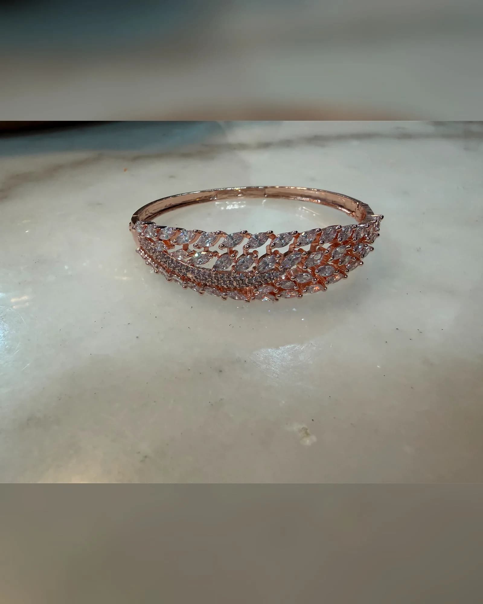 Rose Gold Marquise Bangle
